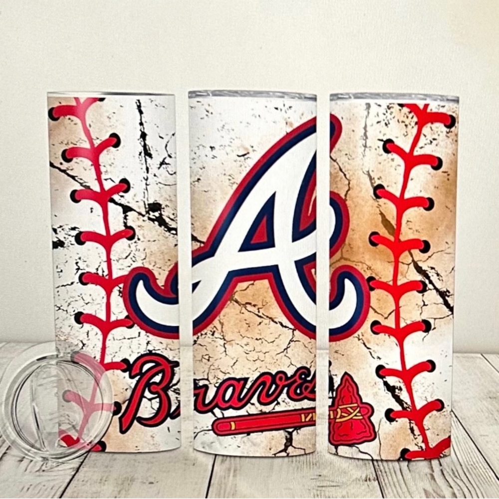 Atlanta braves baseball tumbler